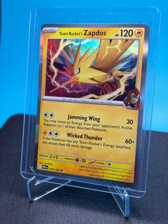 Pokemon Holo Team Rocket's Zapdos - Picture 2 of 3